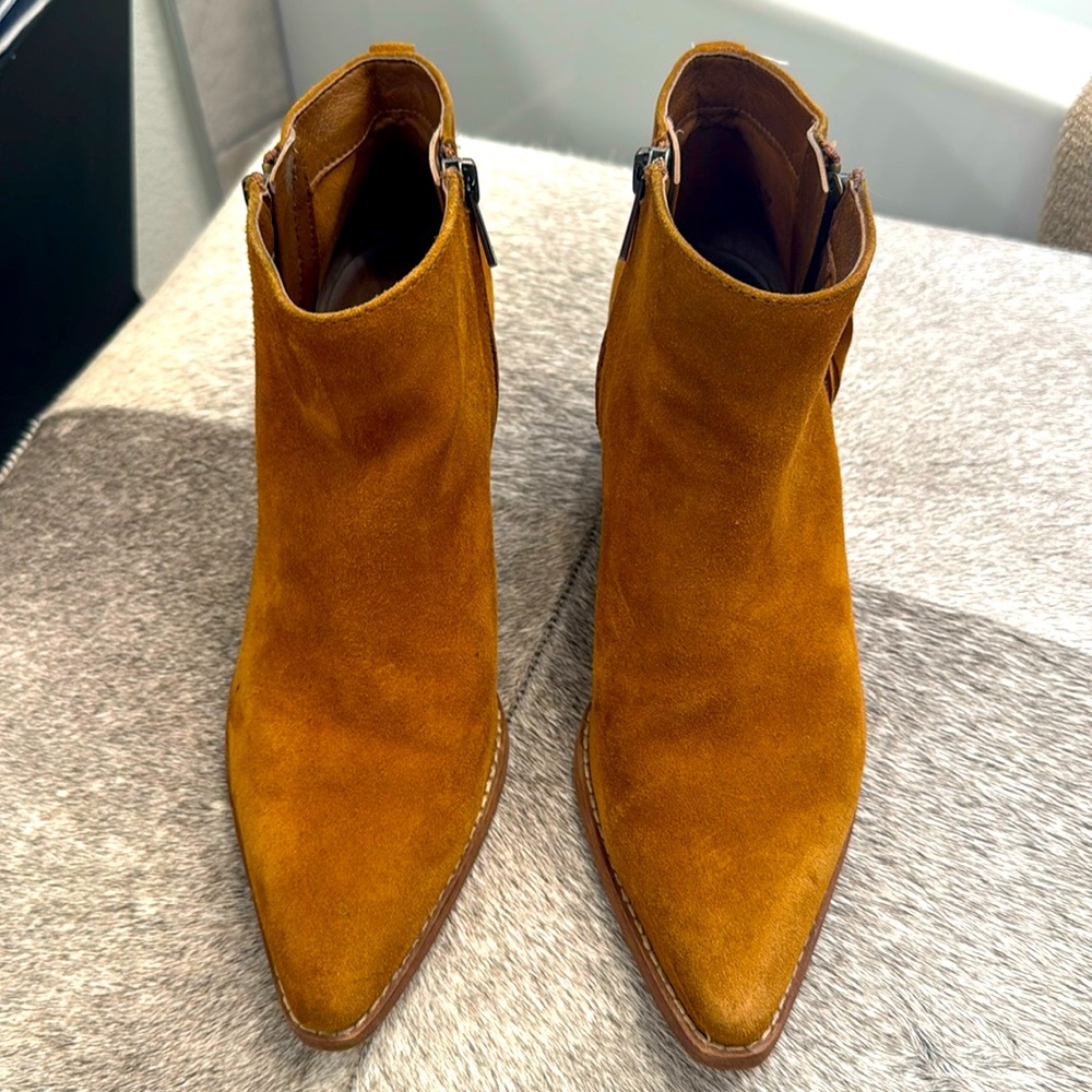 Sam Edelman brown suede Saige booties